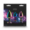 Rear Assets Rainbow Heart Trainer Kit - Set of Three Graduated Chrome-Plated Anal Plugs by NS Novelties