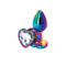 NS Novelties Rear Assets Multicolor Heart Small Clear Butt Plug at $9.99