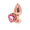 NS Novelties Rear Assets Rose Gold Heart Medium Pink Butt Plug at $11.99