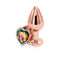 NS Novelties Rear Assets Rose Gold Heart Medium Rainbow Butt Plug at $11.99