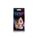 NS Novelties Rear Assets Rose Gold Heart Medium Rainbow Butt Plug at $11.99