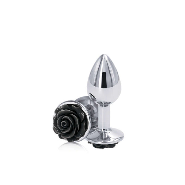 NS Novelties Rear Assets Rose Small Butt Plug Black at $9.99
