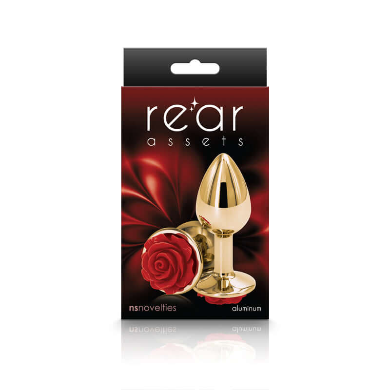 NS Novelties Rear Assets Rose Small Butt Plug Red at $9.99