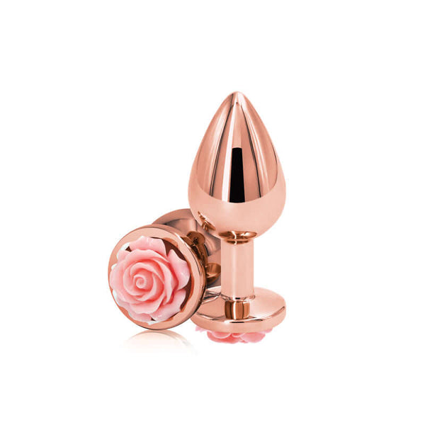 NS Novelties Rear Assets Rose Medium Butt Plug Pink at $11.99