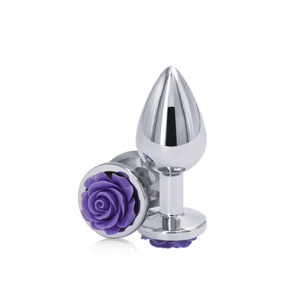 NS Novelties Rear Assets Rose Medium Butt Plug Purple at $11.99