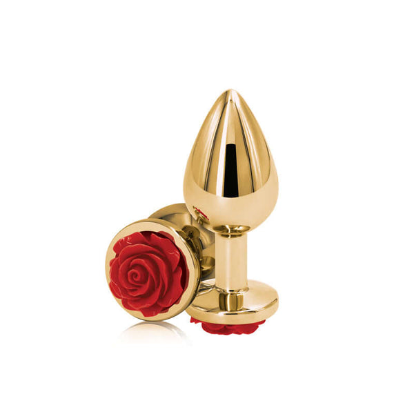 NS Novelties Rear Assets Rose Medium Butt Plug Red at $11.99