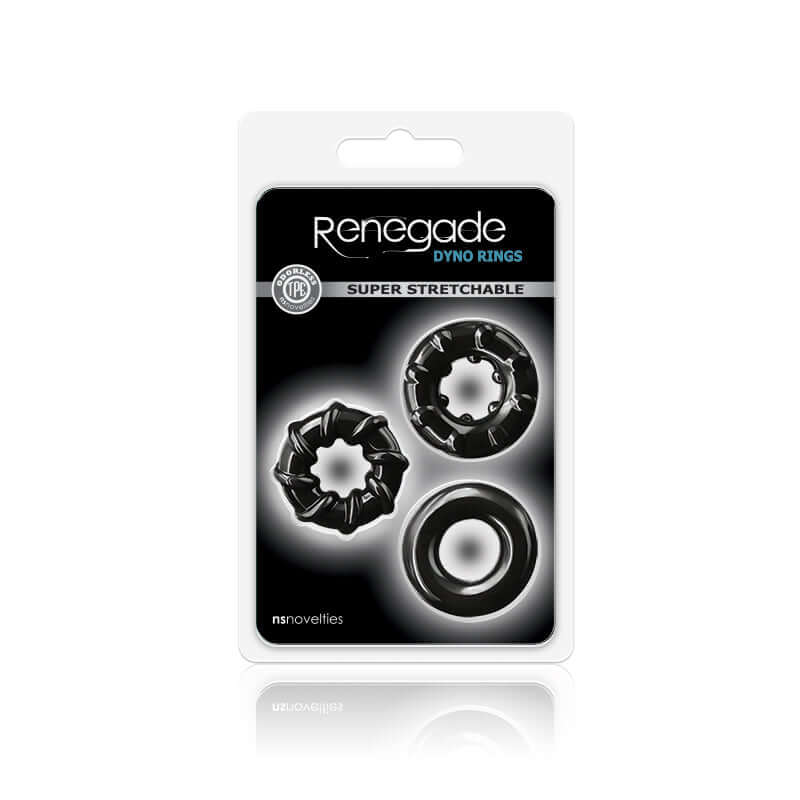 NS Novelties Renegade Dyno Rings Black at $6.99