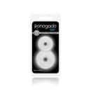NS Novelties Renegade Double Stack Clear Cock Rings at $5.99