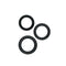 Set of 3 black silicone cock rings in varying sizes (30mm, 35mm, 40mm) for customizable pleasure and stamina enhancement.