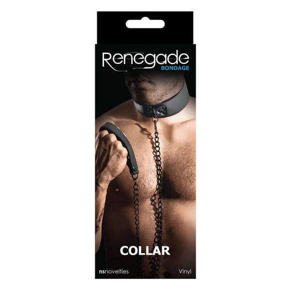 NS Novelties Renegade Bondage Collar Black at $17.99