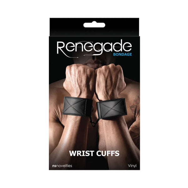 NS Novelties Renegade Bondage Wrist Cuffs Black at $15.99
