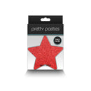 PRETTY PASTIES GLITTER STARS RED/SILVER 2 PAIR-1