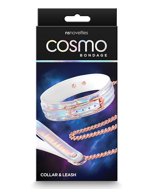 NS Novelties Cosmo Bondage Collar and Leash Rainbow at $26.99