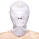 FETISH & FANTASY ZIPPERED MOUTH HOOD WHITE-0