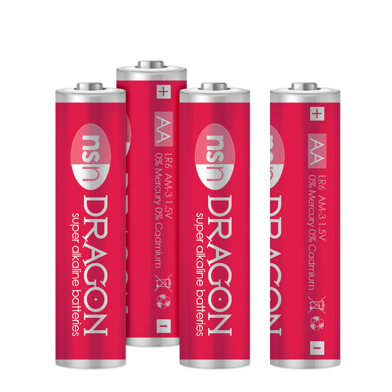 NS Novelties Dragon 4 Pack Alkaline AA Batteries at $2.99