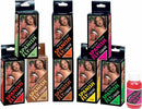 Spanish Fly Liquid flavors including Mint, Orange, Cola, Lemon, and more in colorful boxes.