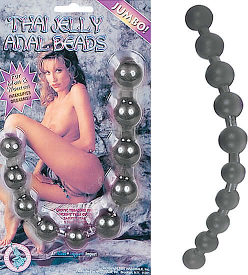 Nasstoys Thai Anal Beads Jumbo Black at $8.99