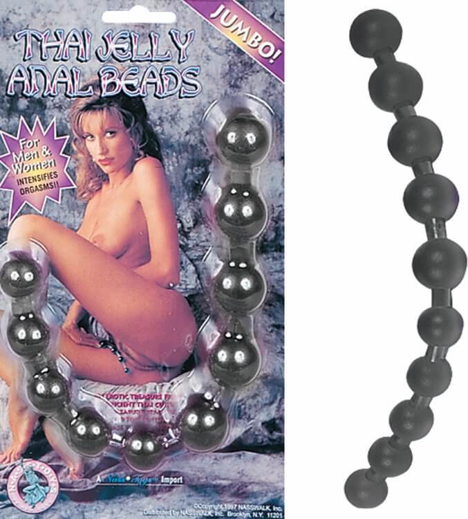 Nasstoys Thai Anal Beads Jumbo Black at $8.99