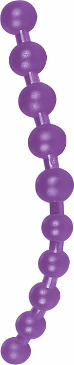 Purple Thai Anal Beads Jumbo, graduated size, flexible, easy to insert, unisex, intensifies orgasms, phthalate-free TPR from Nasstoys of New York