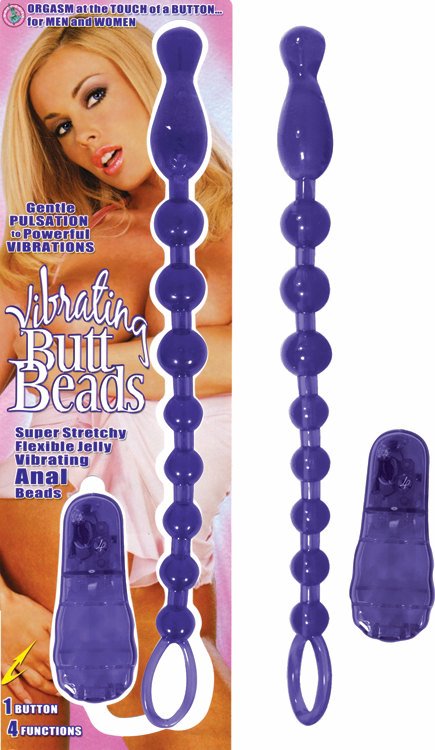 Nasstoys Vibrating Butt Beads Purple at $23.99