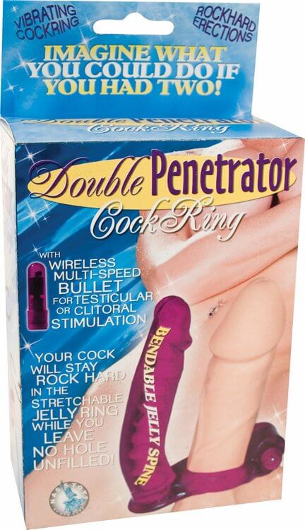 Nasstoys Double Penetrator Cock Ring Purple at $27.99