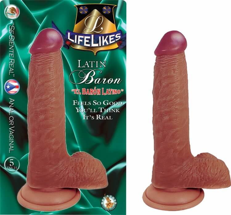 Lifelikes Latin Dong Baron 5 Inches with Suction Cup for Realistic Pleasure