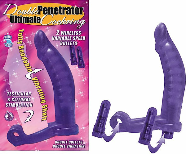 Nasstoys Double Penetrator Ultimate Cockring Purple at $34.99