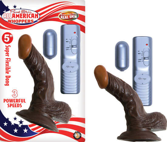 Nasstoys AFRO AMERICAN WHOPPER 5IN VIBRATING BROWN at $28.99