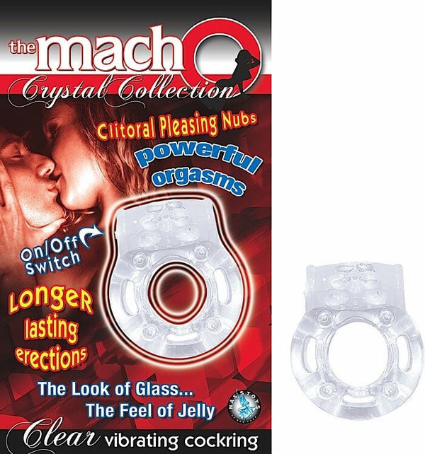 Nasstoys MACHO CRYSTAL COCKRING CLEAR VIBRATING at $8.99