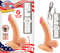 Nasstoys All American Mini Whoppers 4 inches Curved Dong with Balls Flesh Vibrating at $29.99