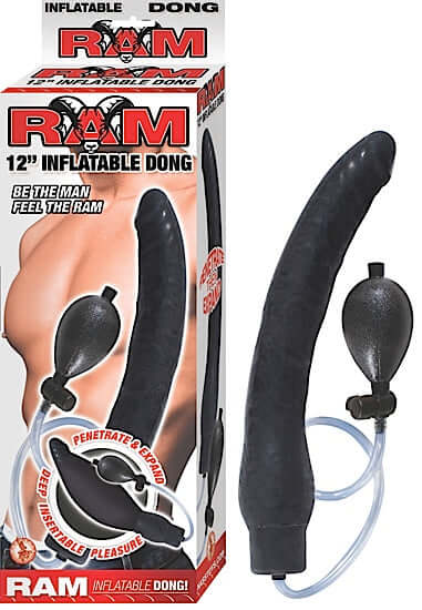 Nasstoys Ram 12 inches Inflatable Dong Black at $39.99