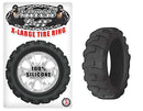 Mack Tuff X-Large Tire Cock Ring in black, made of 100% silicone for enhanced erections, waterproof and phthalate-free.
