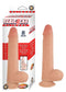 Realcocks Sliders 8-Inch Flesh Beige Dildo with lifelike skin and bendable spine in packaging.