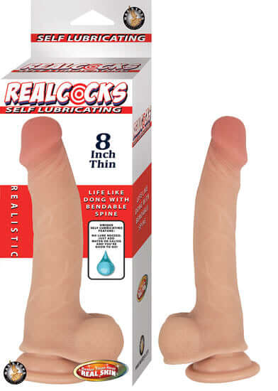 Nasstoys Real Cocks Self Lubricating 8 inches Thin Dildo from Nasstoys at $34.99