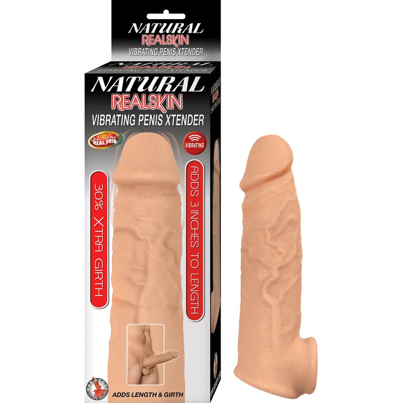 Nasstoys Natural Realskin Vibrating Penis Xtender White at $21.99