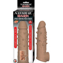 Nasstoys Natural Realskin Spiked Vibrating Penis Xtender Brown at $19.99