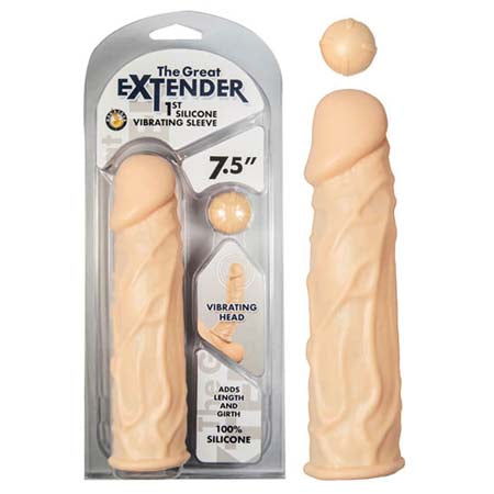Nasstoys The Great Extender 1st Silicone Vibrating Sleeve 7.5 inches Light at $29.99