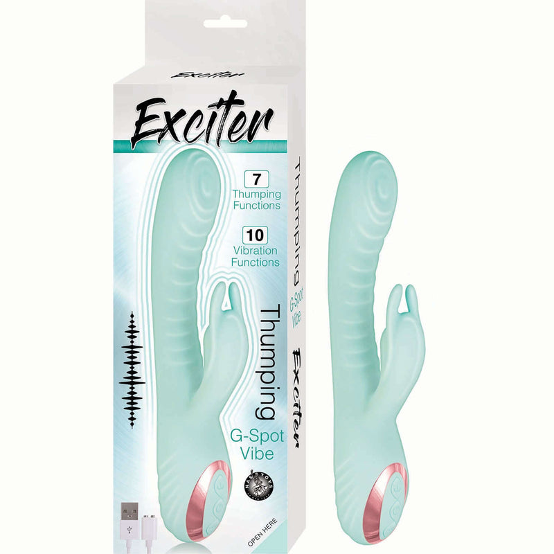 Nasstoys Exciter Thumping G-Spot Vibe Aqua at $54.99