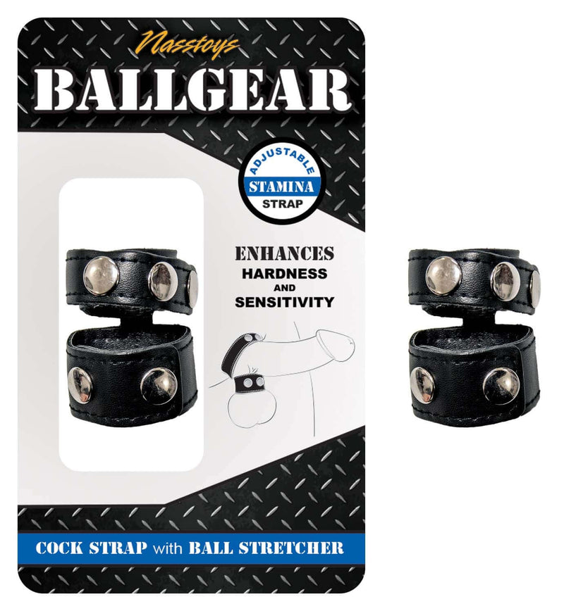Nasstoys Ballgear Cock Strap with Ball Stretcher Black at $13.99
