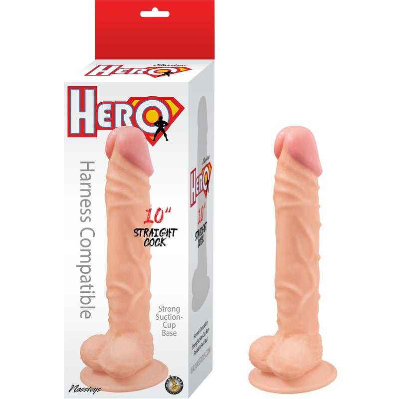 Experience Lifelike Pleasure with the Hero 10-Inch Straight Cock