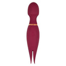 Mystique Vibrating Magic Wand Eggplant Purple with dual motors and flexible head for massage, couples, or solo play.