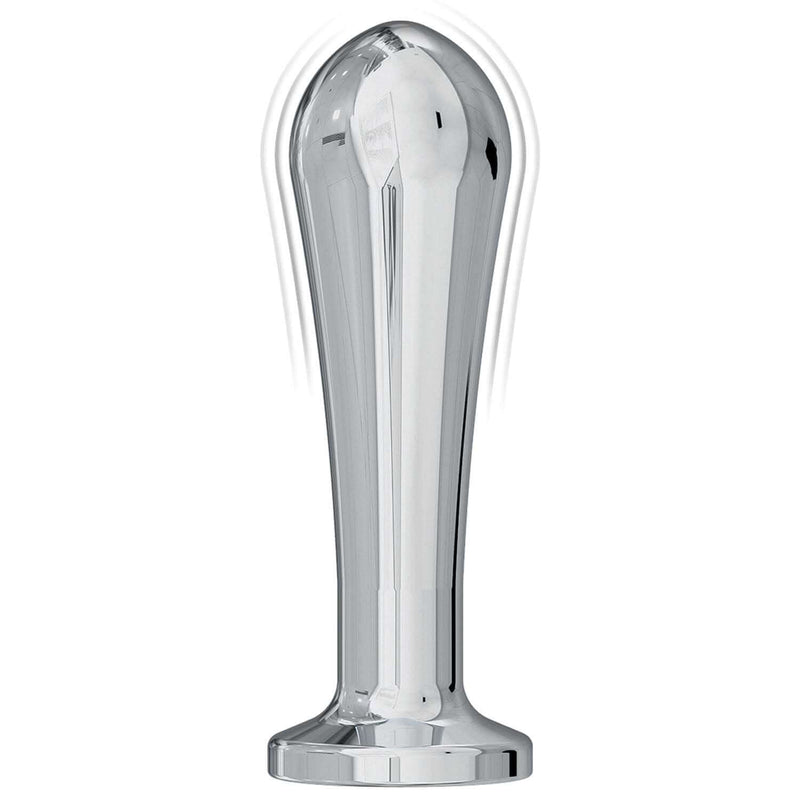 Ass-Sation Remote Control Vibrating Metal Anal Bulb Silver