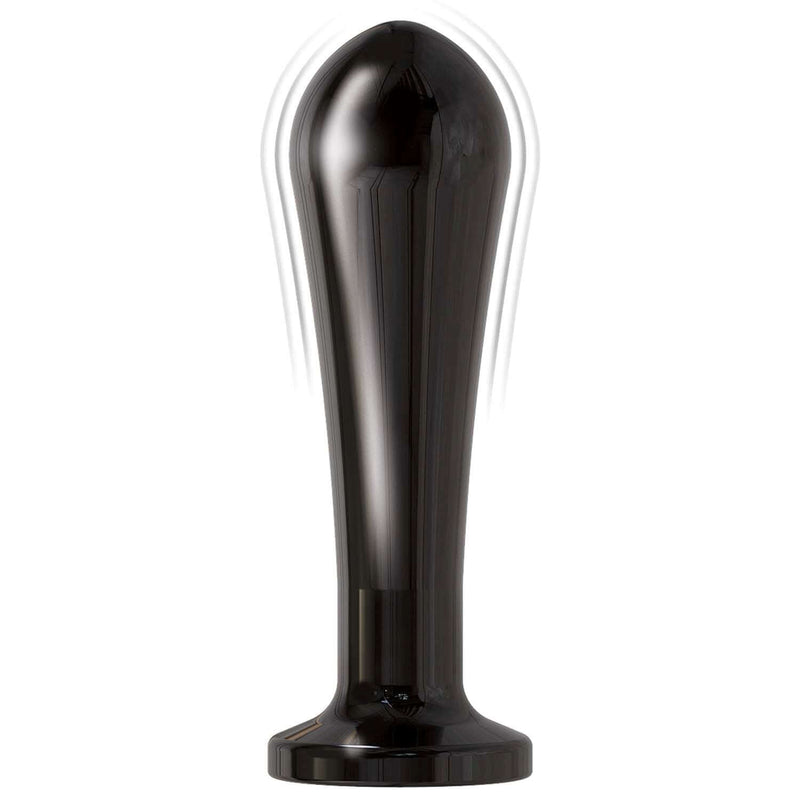 Ass-Sation Remote Control Vibrating Metal Anal Bulb Black