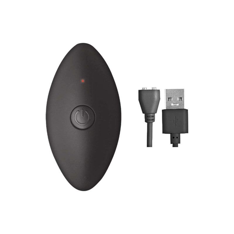 Ass-Sation Remote Control Vibrating Metal Anal Bulb Black