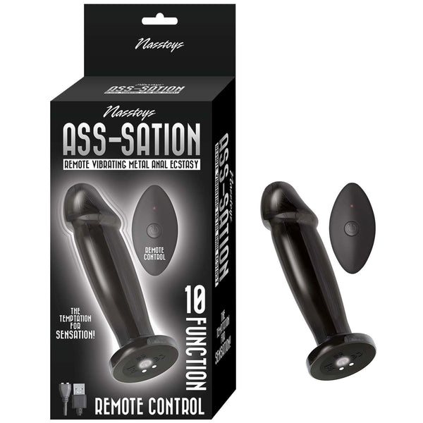 Nasstoys Ass-Sation Remote Control Vibrating Metal Anal Ecstasy Black - Explore Intense