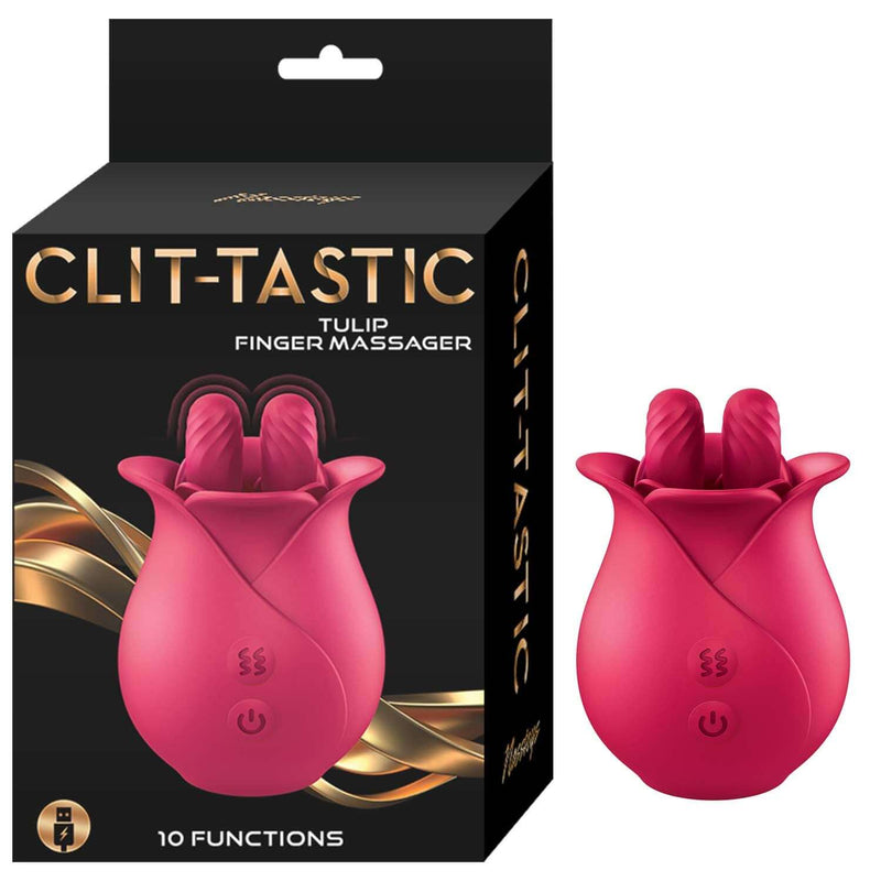 CLIT-TASTIC TULIP FINGER MASSAGER RED-0