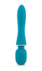 Sensuelle Nubii Mika Mini Wand Massager in Blue with 12 speeds, Turbo Boost Technology, and gentle warming for a customized sensual experience.