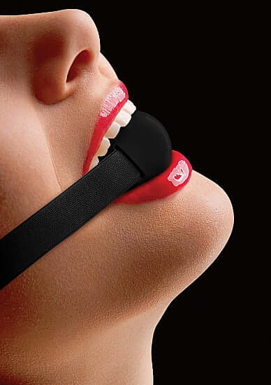 SHOTS AMERICA ELASTIC BALL GAG BLACK at $12.99