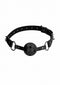 SHOTS AMERICA Ouch! Skulls and Bones Breathable Ball Gag Black at $14.99