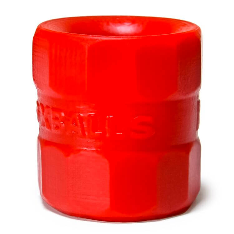 Bullballs 2 Silicone Ballstretcher in vibrant red color for intense pleasure and comfort from Oxballs